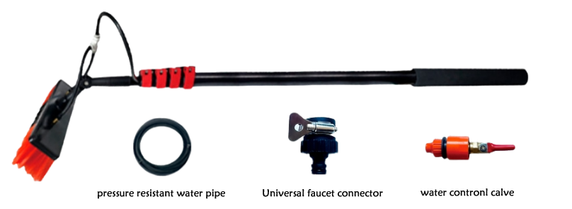 Long Telescopic Rod Manual Solar Cleaning Brushes - Standard Version