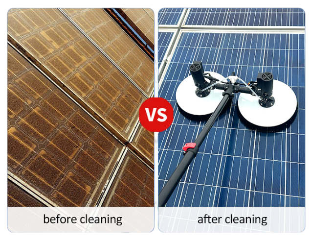 3.5m\ 5.5m\7.5m Automatic Electric Telescopic Solar Panel Cleaning Machine application