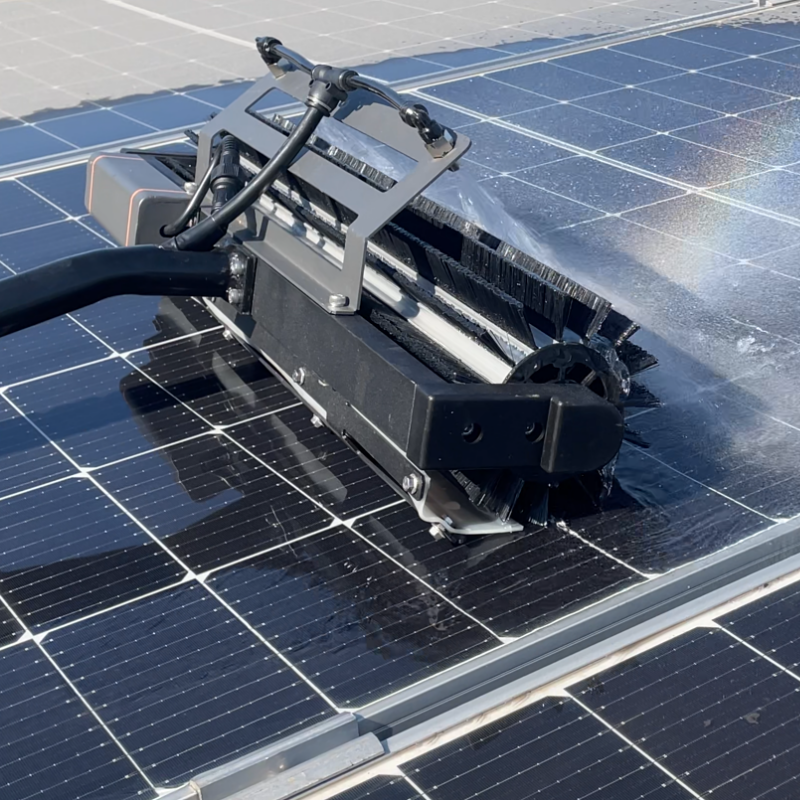 Winter snow approaching - photovoltaic power station maintenance